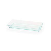 Klarity Rectangular Transparent Green Dish (Case of 200), PacknWood - Recyclable Plates for Serving (5.3" x 2.5") 210KLAR1365
