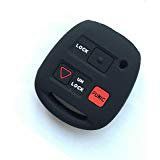 MJKEY Black Silicone 3 Bottons Smart Key Case Fob Cover Bag Shell Skin Holder Protector for Lexus Es300 Gs300 Gs400 Gs430 Gx470 Is300 Ls400 Ls430 Lx470 Rx300 Rx330 Rx350 Rx400h Sc300 Sc400 Sc430