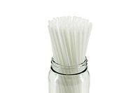 [400 Count] 7.75" Standard Disposable Drinking Straws Compostable PLA Corn Made Smoothie Milk Tea Boba Restaurant Party (7.75 Inches Long, 6 Millimeters Thick, Dye Free Products, Cornstraw™)