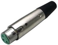 SWITCHCRAFT A3F XLR Audio Connector, Jack, 3, Cable Mount, Metal Body, Silver Plated Contacts (50 pieces)