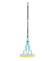 Uniware Magic Sponge Mop w/Extendable Pole & Telescopic Handle for Easy Wringing