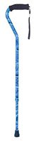 Essential Medical Supply Offset Cane with Rib Handle, Ocean Design