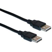 USB Type A Male / Type A Male Cable, 2.0 Version, Black, 6 ft