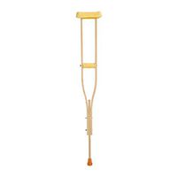 LBSX Underarm Crutch Aluminum Adult Wooden Underarm Crutches Disabled Walking Stick Height Adjustable Walker Stability