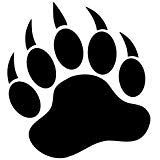 GRIZZLY BEAR PAW PRINT 3.5" BLACK Vinyl Decal Window Sticker for Laptop, Ipad, Window, Wall, Car, Truck, Motorcycle