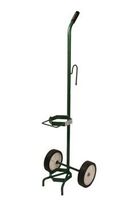 Oxygen Tank Cart for"E" Cylinder - Green - Gurney Hook - MES-0139