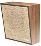 WALL SPEAKER-WALNUT, LIGHT BROWN WEAVE-by Valcom