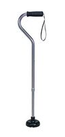 Juvo Stand & Go Premium Offset Walking Cane with Wide Flexible Tip, Adjustable-Height from 30-41 Inches, Cane Stands on It's Own, Checkered Pattern (SGC201)