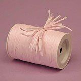 Krafty Klassics 1 Roll of Colored Matte Raffia Ribbon (1/4" x 100 Yds) (Light Pink)