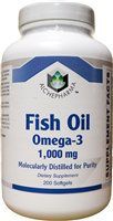 AlchePharma Fish Oil Omega 3 1000 Mg, Softgels.