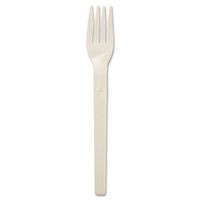NatureHouse Compostable CPLAWare Fork, 6 inch Length, White, 50/Pack by Nature House