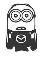 Mazda Minion Car Window Wall Macbook Notebook Laptop Sticker Decal