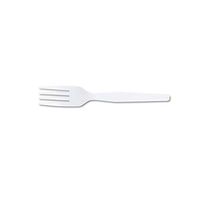 Dixie Foods Plastic Forks, Medium Weight, 100/BX, White