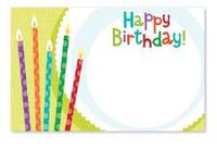 Happy Birthday Candles Gift Note Cards with Envelopes and Gold Seal -25pack Set