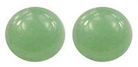 Simulated Jade - Magnetic Earrings Magnet Therapy Nonpierced Unpierced