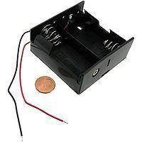 2D Battery Holder - w/Wires