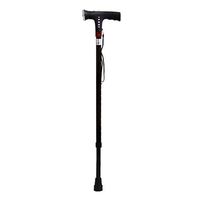 Crutches Old Four Feet Squat Multi-Function Cane Telescopic Folding Light Cane Light Non-Slip Cane (Color : A, Size : 74cm)