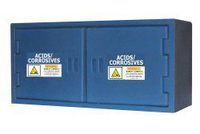 SECURALL PE3045 Polyethylene Cabinet for Harsh Acid/Corrosive Storage Cabinet for Misc Sized Containers, 18 x 38 x 13 in, 2 Door, FM Approved, OSHA/NFPA Comp, 15 YR Warranty - Blue