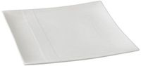 Yanco SH-112 12" Square Plate, Porcelain, Bone White (Pack of 12)