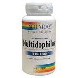 Solaray Multidophilus 12 20 Bil Supplement, 100 Count (Pack of 2)
