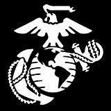 Marine Corps Emblem Vinyl Decal Sticker | Cars Trucks Vans Walls Laptops Cups | White | 5.5 X 5.2 Inch | KCD1730
