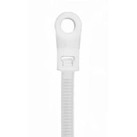 NTE Electronics 04-1450MH9 Mounting Hole Nylon Cable Ties, 50 lb. Tensile Strength, 14.5" Length, 0.186" Width, 0.060" Thickness, Natural (Pack of 100)