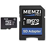 MEMZI PRO 16GB Class 10 90MB/s Micro SDHC Memory Card with SD Adapter for Samsung Galaxy J7 Perx or J7 Prime Cell Phones