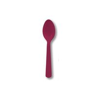 Creative Converting Touch of Color Premium 24 Count Plastic Spoons, Burgundy