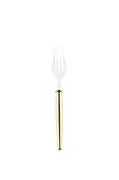 Sophistiplate Bella Cocktail Fork, Pack of 50, White with Silver Handle