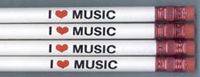 Love Music Pencil Pack of 10