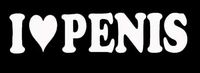Makarios LLC I Love Penis Adult Funny Cars Trucks Vans Walls Laptop MKR| White |5.5 x 2.5|MKR612