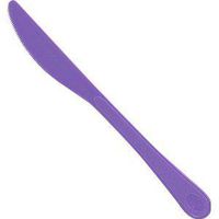 Purple Plastic Knives Exquisite Solid Color Premium Plastic Cutlery, Heavy Duty Plastic Disposable Knives (24-ct. Pack)