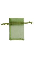 Basil Organza Drawstring Pouches - 2"W x 3"H - Pack of 50
