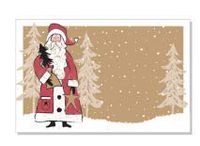 Woodland Santa Gift Note Cards with Envelopes and Gold Seal -25pack Set