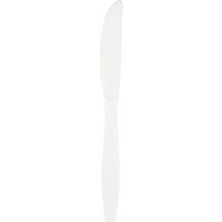 Club Pack of 288 White Premium Heavy-Duty Plastic Party Knives