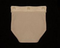 OstomyPockets Beige-Snap on Pocket Snaps onto Your OWN Lightweight Underwear. Supports ostomy Bag and Protects Skin; Also Great for Sleeping; Soft Wicking Fabric 6”x 6” Approx. Underwear NOT Included