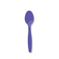 Creative Converting Touch of Color Premium 24 Count Plastic Spoons, Purple