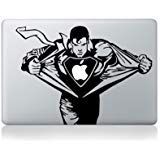 Super Man Chest MacBook Pro / Air sticker decal vinyl skin design by Mac Tatt! Customize your Apple Laptop computer!