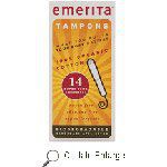 Emerita Super Plus Tampon with Applicator 14 count Organic Cotton Tampons