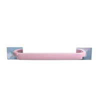Pinleg Towel Rail Rack Holder Wall Mounted Bathroom Towel Bar Self-Adhesive Hanging Hanger Shelf Storage Organizer Rack (Pink)