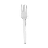 Dixie Ultra FM217 Plastic Cutlery, Heavy Mediumweight Forks, White, 1000/Carton
