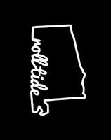 CCI Roll Tide Alabama Decal Vinyl Sticker|Cars Trucks Vans Walls Laptop| White |5.5 x 3.5 in|CCI1248