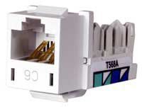 HXJ6W - Hubbell XCELERATOR Category 6 Universal Modular Jack, White