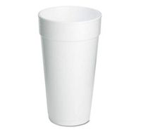 Dart Foam Cups, Hot/Cold, 20 oz, White, 20 Bags of 25 Cups, 500 per Case.