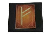 Shungite Plate for Household Appliances with Rune"FENU"