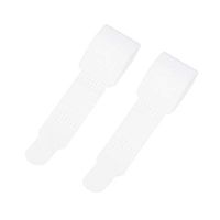 Toe Straightener Fabrics Strip Thumb Toe Bandages Anti-Slip Brace Cushioned Corrector Strap (White) 4pcs