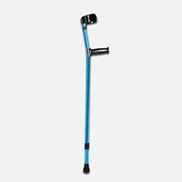 Stylish Youth Single Crutch, Healthcare Safe Comfort Forearm Crutches 14 Gears Heights Adjustable Walking Aid with Open Cuff Armrest