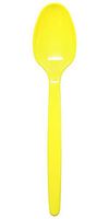Karat U2100 (Yellow) 5.9" PS Heavy-Weight Disposable Teaspoon, Yellow (Pack of 1000)
