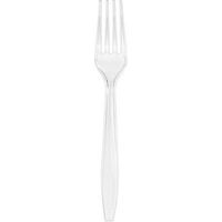 Club Pack of 600 Modern Clear Premium Heavy-Duty Plastic Party Forks
