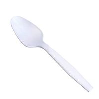AmazonBasics Light-Weight Plastic Spoons, White, 500-Pack